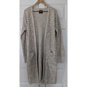Abercrombie & Fitch Open Front Duster Cardigan Zebra Print
